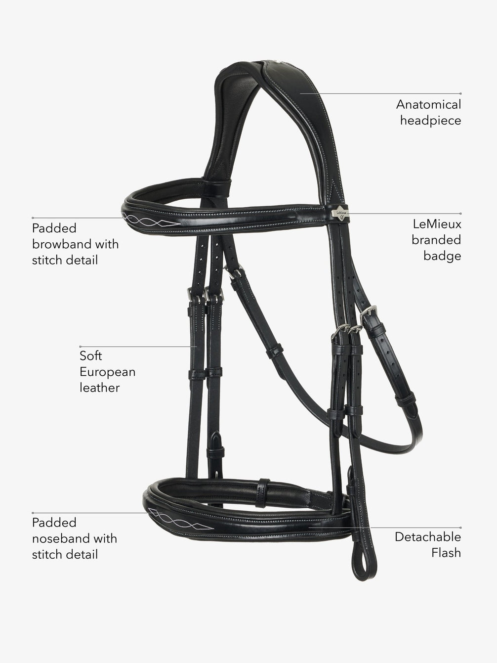 LeMieux Kudos Wedstrijd Flash Hoofdstel Trenshoofdstellen - Maddelin Equestrian LeMieux