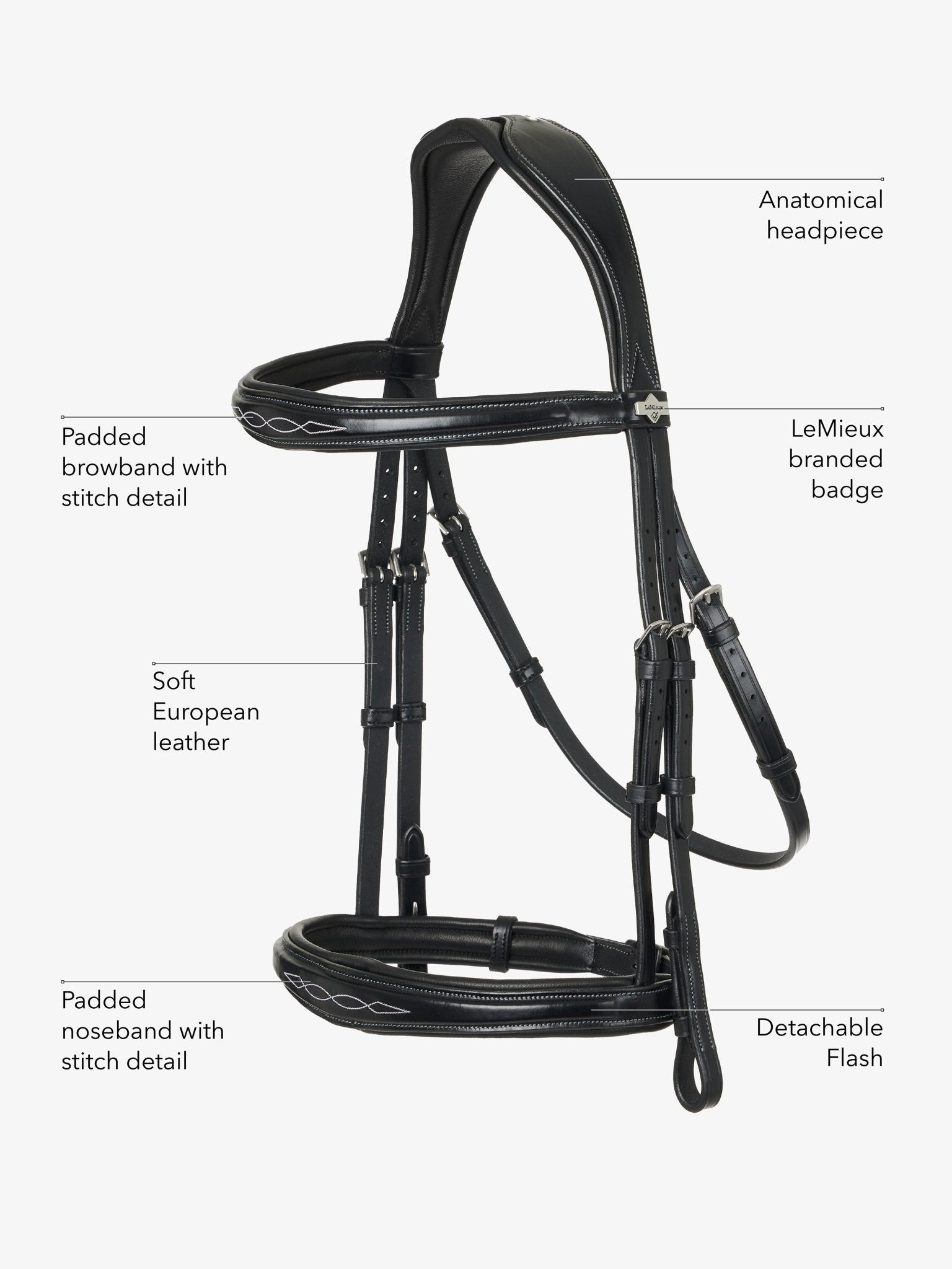 LeMieux Kudos Wedstrijd Flash Hoofdstel Trenshoofdstellen - Maddelin Equestrian LeMieux
