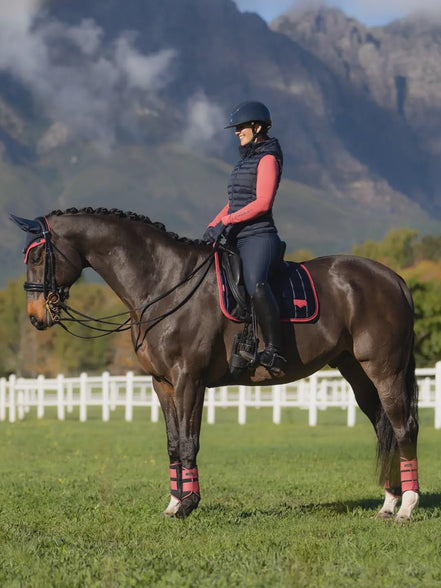 Lemieux Loire Zadeldek Navy/Cranberry Zadeldoeken - Maddelin Equestrian LeMieux