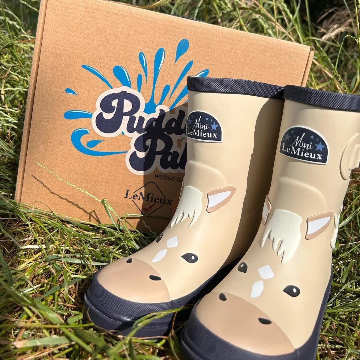 LeMieux Puddle Pals Kids Regenlaarzen Welly Palomino Jodhpurs - Maddelin Equestrian LeMieux