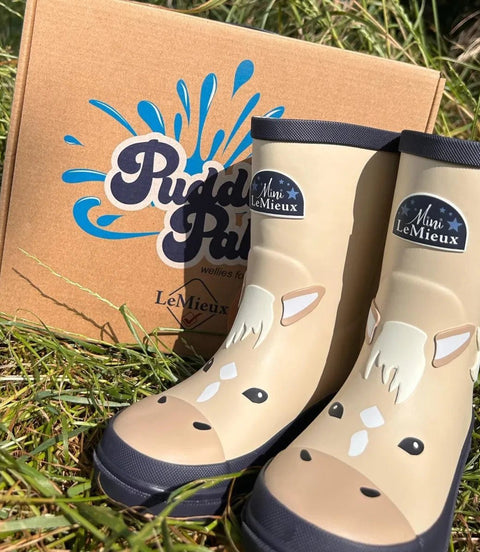 LeMieux Puddle Pals Kids Regenlaarzen Welly Palomino Jodhpurs - Maddelin Equestrian LeMieux