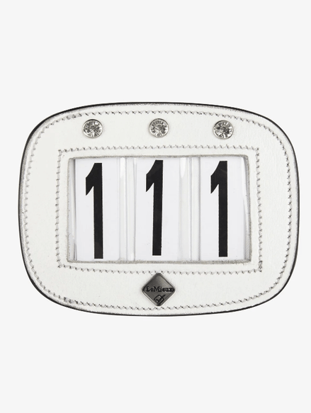 LeMieux Zadel Nummerhouder met Diamant Wit Wedstrijdnummers - Maddelin Equestrian LeMieux