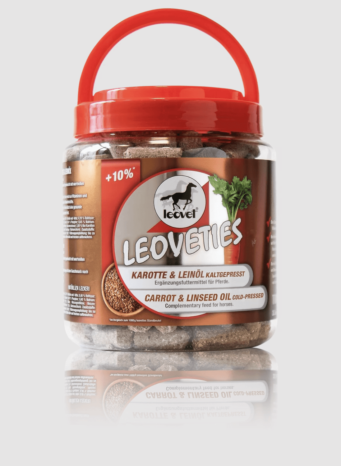 Leovet Leoveties Wortel & Lijnzaadolie 1.1kg Snoepjes en likstenen - Maddelin Equestrian Leovet