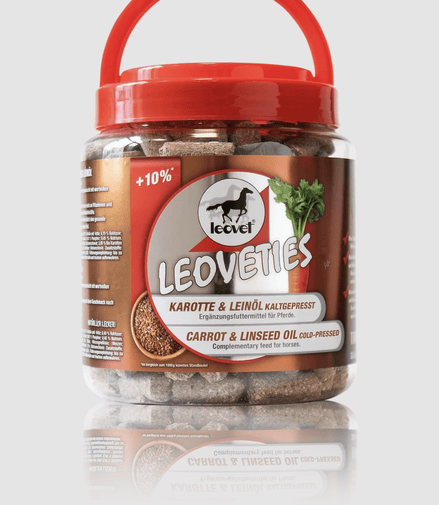 Leovet Leoveties Wortel & Lijnzaadolie 1.1kg Snoepjes en likstenen - Maddelin Equestrian Leovet