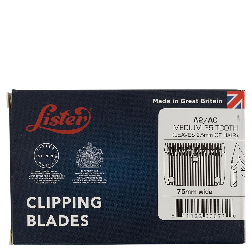 Lister A2/AC Medium blade 2.5mm Scheermachines - Maddelin Equestrian Lister