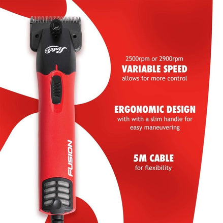 Lister Fusion Clipper in Case – Red Scheermachines - Maddelin Equestrian Lister