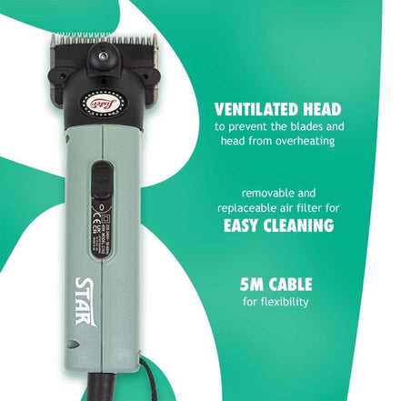 Lister Star Scheermachine met Opbergtas – Groen Scheermachines - Maddelin Equestrian Lister