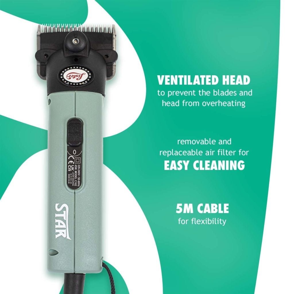 Lister Star Scheermachine met Opbergtas – Groen Scheermachines - Maddelin Equestrian Lister