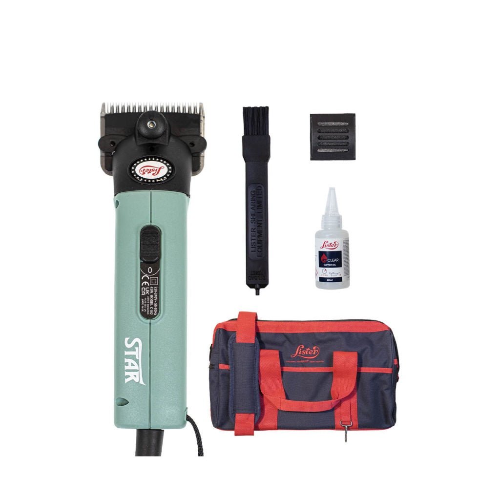 Lister Star Scheermachine met Opbergtas – Groen Scheermachines - Maddelin Equestrian Lister