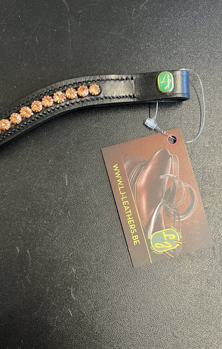 LJ Leathers Frondeel Rosegold Frontriemen - Maddelin Equestrian LJ Leathers