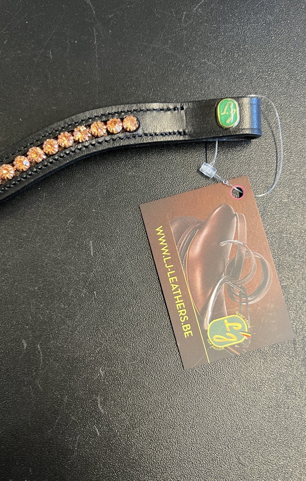 LJ Leathers Frondeel Rosegold Frontriemen - Maddelin Equestrian LJ Leathers