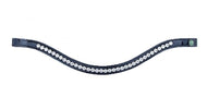 LJ Leathers Frondeel Silver Stones/Lak Frontriemen - Maddelin Equestrian LJ Leathers
