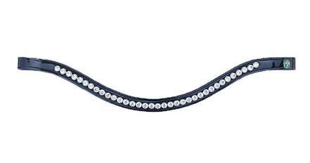 LJ Leathers Frondeel Silver Stones/Lak Frontriemen - Maddelin Equestrian LJ Leathers