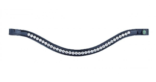 LJ Leathers Frondeel Silver Stones/Lak Frontriemen - Maddelin Equestrian LJ Leathers