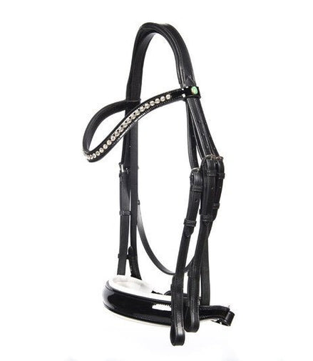 LJ Leathers Hoofdstel ´New Pro Dressage´ stang en trens Stang & Trens - Maddelin Equestrian LJ Leathers