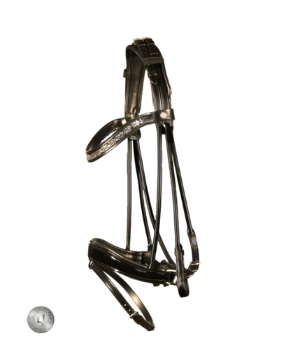 LJ Leathers Hoofdstel Sarra Rond Genaaid Trenshoofdstellen - Maddelin Equestrian LJ Leathers