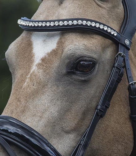 LJ Leathers Hoofdstel Superior Lak Trenshoofdstellen - Maddelin Equestrian LJ Leathers