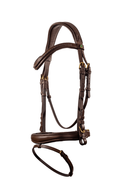 LJ Leathers Hoofdstel TRESS gecombineerde neusriem Trenshoofdstellen - Maddelin Equestrian LJ Leathers