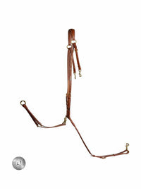 LJ Leathers Jachtmartingaal - Messing Gespen Borstriemen en martingalen - Maddelin Equestrian LJ Leathers