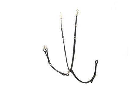 LJ Leathers Jachtmartingaal met kort elastiek Borstriemen en martingalen - Maddelin Equestrian LJ Leathers