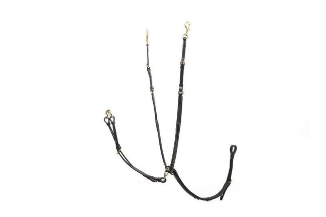 LJ Leathers Jachtmartingaal met kort elastiek Borstriemen en martingalen - Maddelin Equestrian LJ Leathers