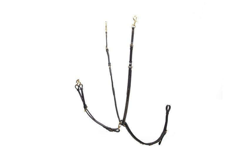 LJ Leathers Jachtmartingaal met kort elastiek Borstriemen en martingalen - Maddelin Equestrian LJ Leathers