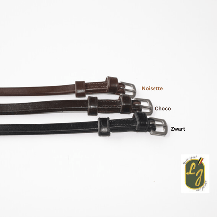 LJ Leathers Martingaal; Messing gespen Borstriemen en martingalen - Maddelin Equestrian LJ Leathers