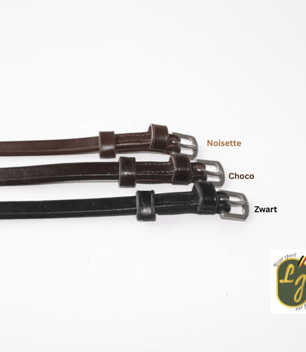 LJ Leathers Martingaal; Messing gespen Borstriemen en martingalen - Maddelin Equestrian LJ Leathers