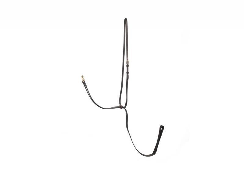 LJ Leathers Martingaal; Messing gespen Borstriemen en martingalen - Maddelin Equestrian LJ Leathers