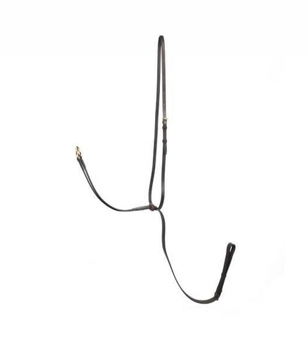 LJ Leathers Martingaal; Messing gespen Borstriemen en martingalen - Maddelin Equestrian LJ Leathers