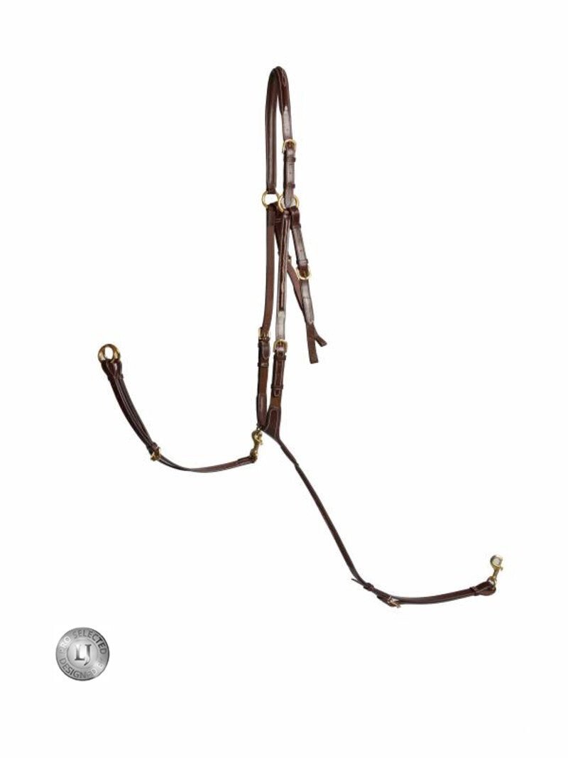 LJ Leathers Pro Selected 3 - punts Jacht martingaal Borstriemen en martingalen - Maddelin Equestrian LJ Leathers
