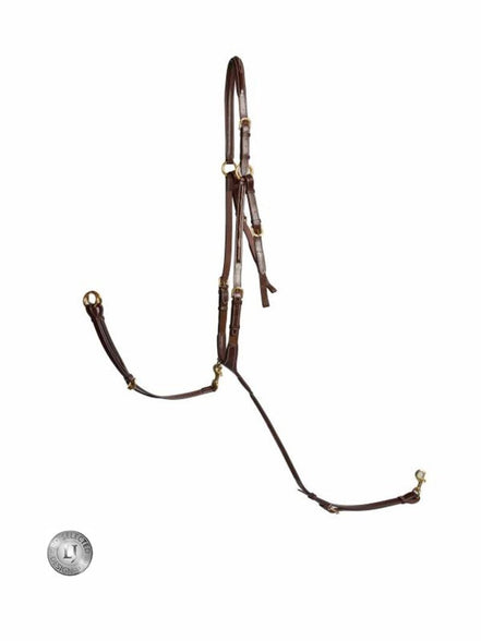 LJ Leathers Pro Selected 3 - punts Jacht martingaal Borstriemen en martingalen - Maddelin Equestrian LJ Leathers
