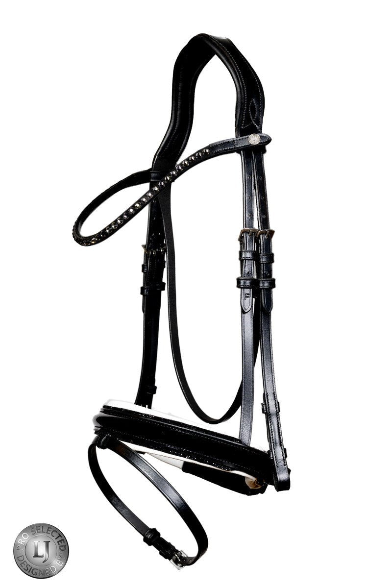 LJ Leathers Pro Selected Hoofdstel Sunline Black Trenshoofdstellen - Maddelin Equestrian LJ Leathers