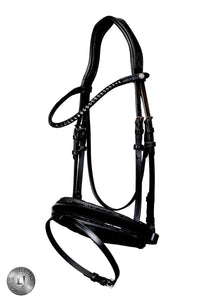 LJ Leathers Pro Selected Hoofdstel Sunline Black Trenshoofdstellen - Maddelin Equestrian LJ Leathers
