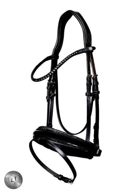 LJ Leathers Pro Selected Hoofdstel Sunline Black Trenshoofdstellen - Maddelin Equestrian LJ Leathers