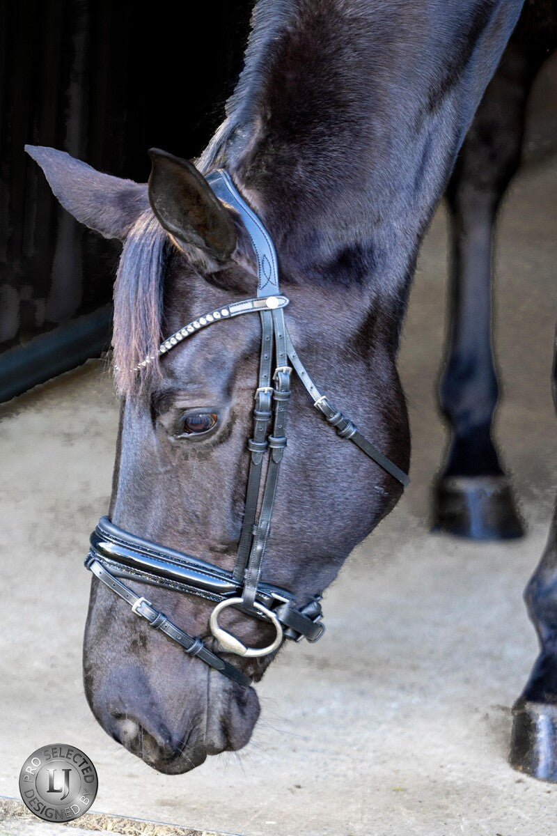 LJ Leathers Pro Selected Hoofdstel Sunline Black Trenshoofdstellen - Maddelin Equestrian LJ Leathers