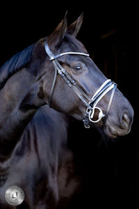 LJ Leathers Pro Selected Hoofdstel Sunline Silver Trenshoofdstellen - Maddelin Equestrian LJ Leathers