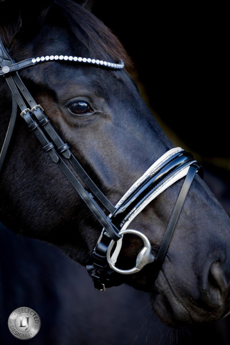 LJ Leathers Pro Selected Hoofdstel Sunline Silver Trenshoofdstellen - Maddelin Equestrian LJ Leathers