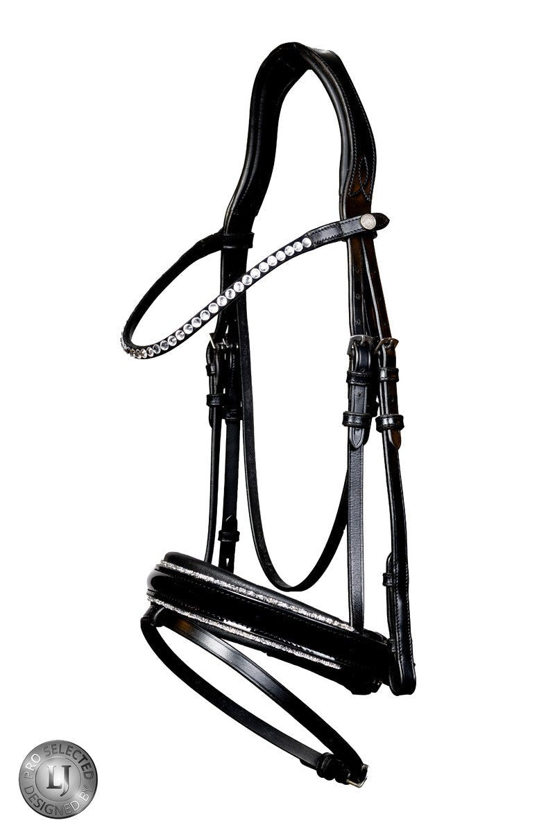 LJ Leathers Pro Selected Hoofdstel Sunline Silver Trenshoofdstellen - Maddelin Equestrian LJ Leathers