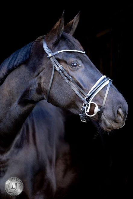 LJ Leathers Pro Selected Hoofdstel Sunline Silver Trenshoofdstellen - Maddelin Equestrian LJ Leathers