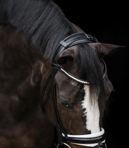 LJ Leathers Pro Selected SERRENTO Trens; Rondgenaaid Trenshoofdstellen - Maddelin Equestrian LJ Leathers