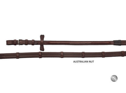 LJ Leathers Pro Selected Teugel rubber met stoppers Teugels - Maddelin Equestrian LJ Leathers