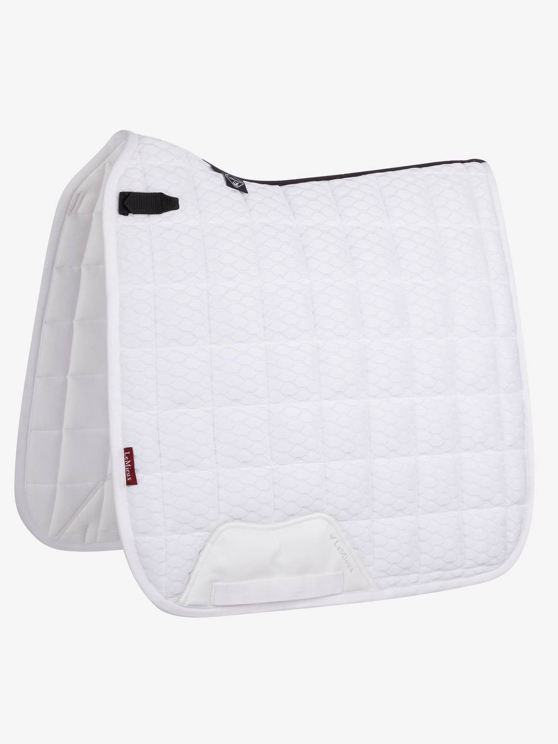 LeMieux Carbon Mesh Zadeldek Dressuur Square Wit Large