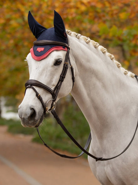Loire Oornetje Navy/Cranberry Oornetjes - Maddelin Equestrian LeMieux