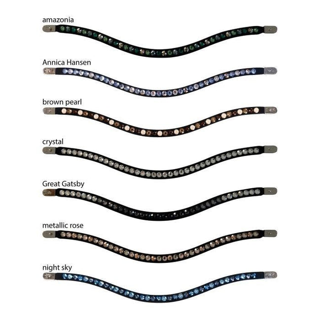 Magic Tack Bling for browband Magic Tack long curved; one row Frontriemen - Maddelin Equestrian Magic Tack