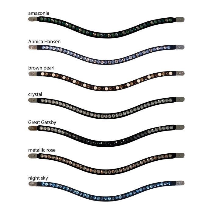 Magic Tack Bling for browband Magic Tack long curved; one row Frontriemen - Maddelin Equestrian Magic Tack