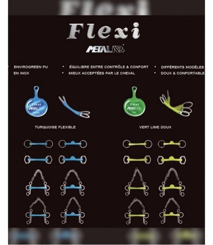 Metalab 3 - Ring Flexi Bit Tongboog 3ring, Beval, Kimblewick, RNF, Butterfly,... - Maddelin Equestrian Metalab