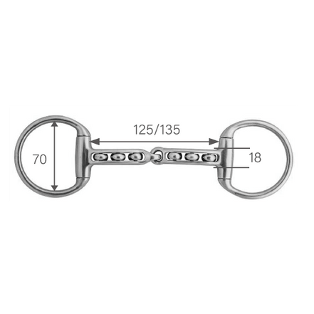 Metalab CA Eggbut Trens Rolls Enkel Gebroken Bus, D, Eggbutt,... - Maddelin Equestrian Metalab