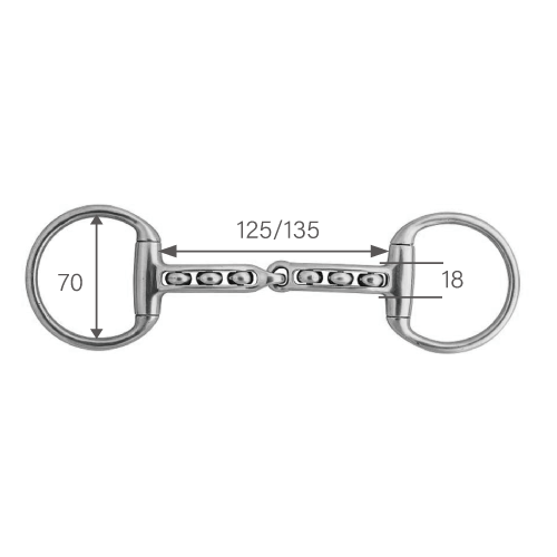 Metalab CA Eggbut Trens Rolls Enkel Gebroken Bus, D, Eggbutt,... - Maddelin Equestrian Metalab