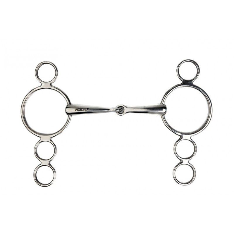 Metalab Verstelbaar 4 ringen bit 3ring, Beval, Kimblewick, RNF, Butterfly,... - Maddelin Equestrian Metalab